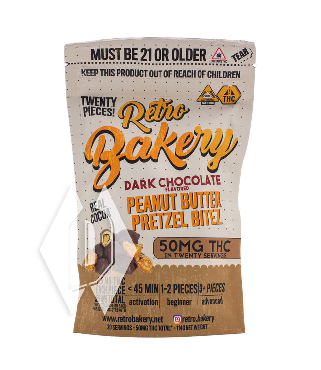 Retro Bakery Dark Chocolate Peanut Butter Pretzel Bites 20pk