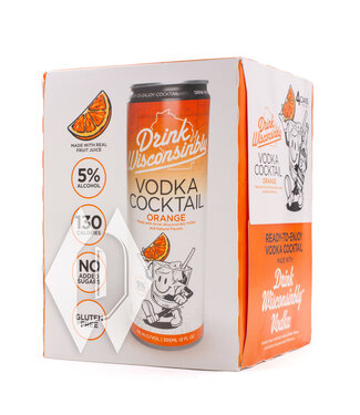 Drink Wisconsinbly Orange Vodka 4pk 12oz