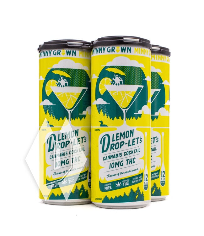 Minny Grown Lemon Drop-let's 10mg 12oz 4pk