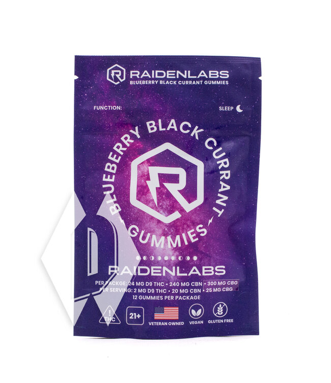 Raiden Labs Blueberry Black Currant 6pk Gummies