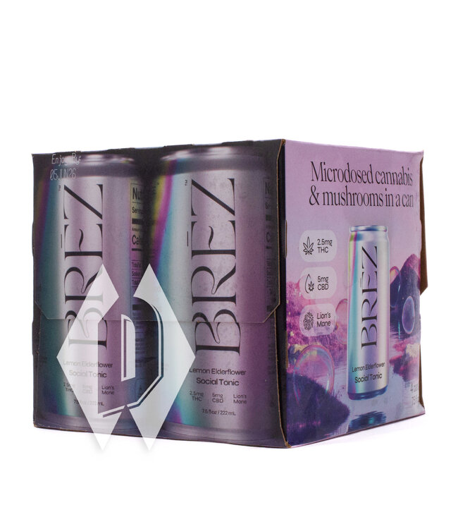 Brez Lemon Elderflower 2.5mg 7.5oz 4pk