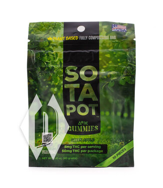 Sota Pot Green Apple Gummies 5mg 10pk