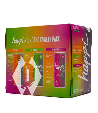 Happi 10mg Variety Pack 12oz 6pk
