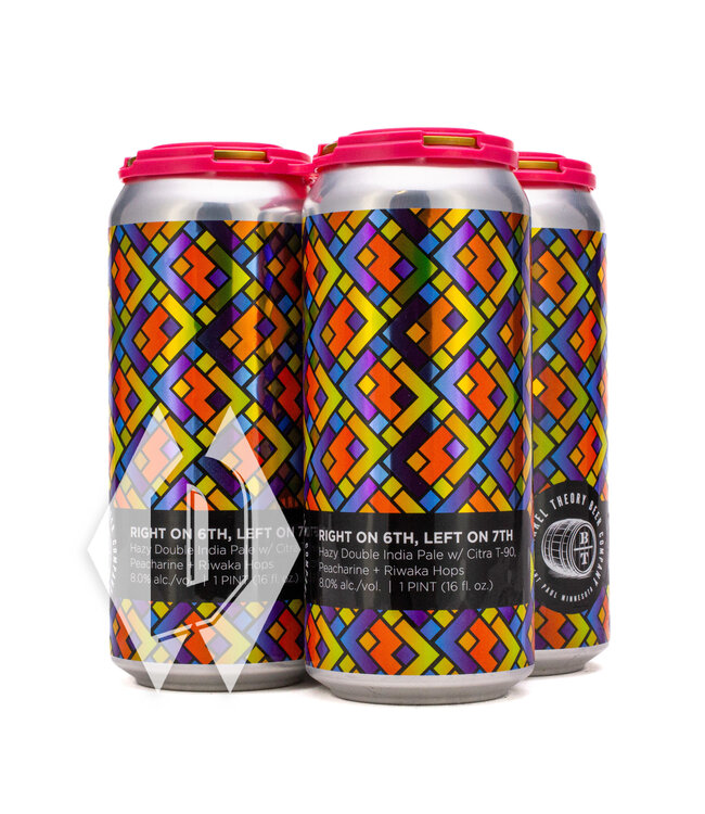 Barrel Theory Right on 6th Left on 7th Hazy DIPA 16oz 4pk