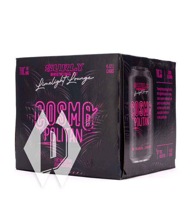 Surly Limelight Lounge Cosmopolitan Mocktail 10mg 12oz 4pk