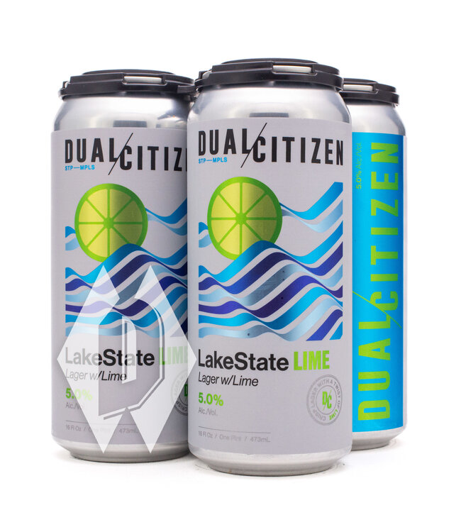 Dual Citizen Lake State with Lime Lager 16oz 4pk