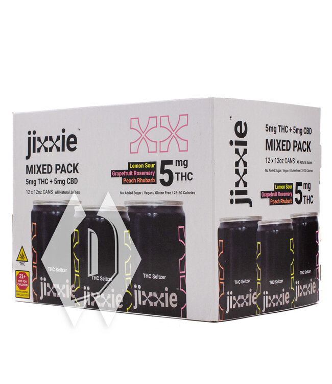 Jixxie THC Seltzer Mix Pack 5mg 12oz 12pk