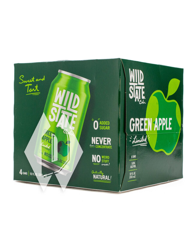 Wild State Green Apple Hard Cider 12oz 4pk