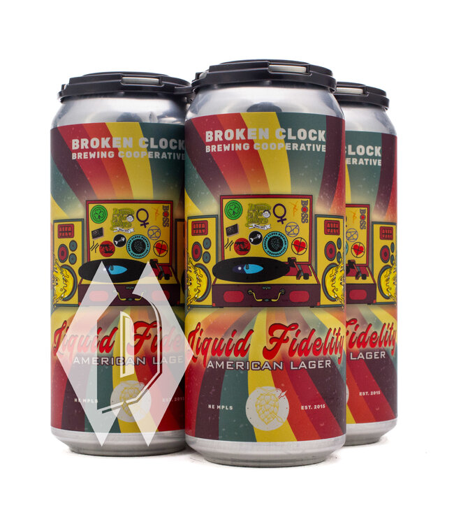 Broken Clock Liquid Fidelity Lager 16oz 4pk