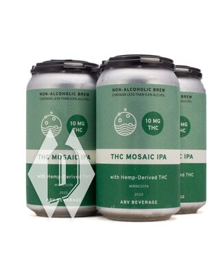 ABV Tee Mosaic IPA 10mg 12oz 4pk