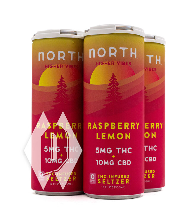 North Higher Vibes Raspberry Lemon 12oz 4pk