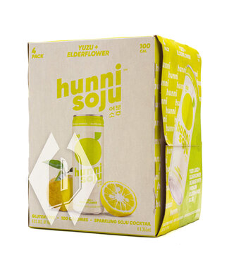 Yobo Hunni Sparkling Yuzu Elderflower Soju 355ml 4pk