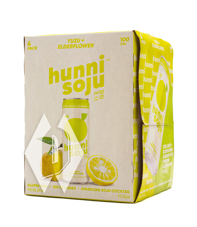 Yobo Hunni Sparkling Yuzu Elderflower Soju 355ml 4pk