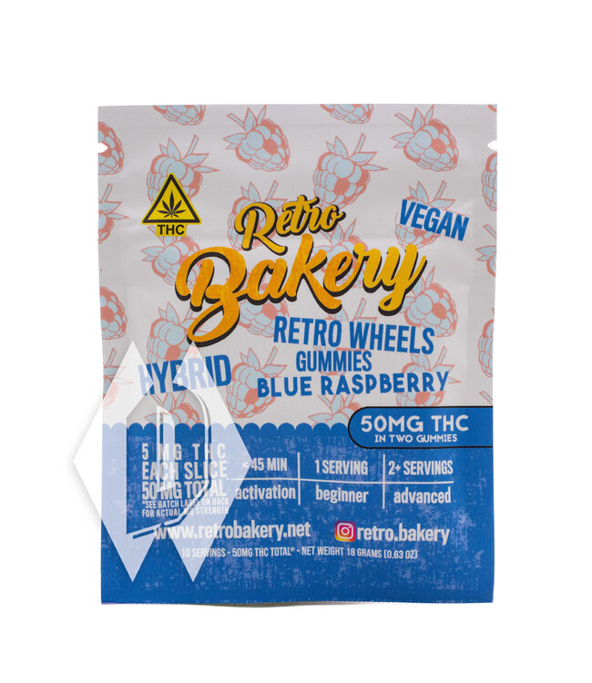 Retro Bakery Retro Wheels Blue Raspberry 25mg 2pk