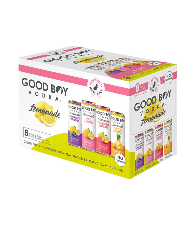 Good Boy Vodka Lemonade Variety 12oz 8pk