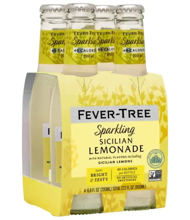 Fever Tree Sparkling Sicilian Lemonade 6.8oz 4pk