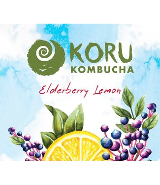 Koru Elderberry Lemon Kombucha 16oz Single