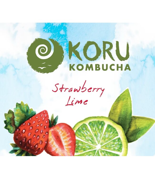 Koru Strawberry Lime Kombucha 16oz Single