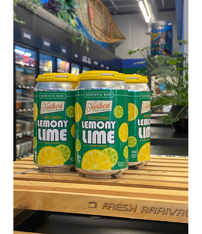 Northern Soda Lemony Lime 12oz 4pk