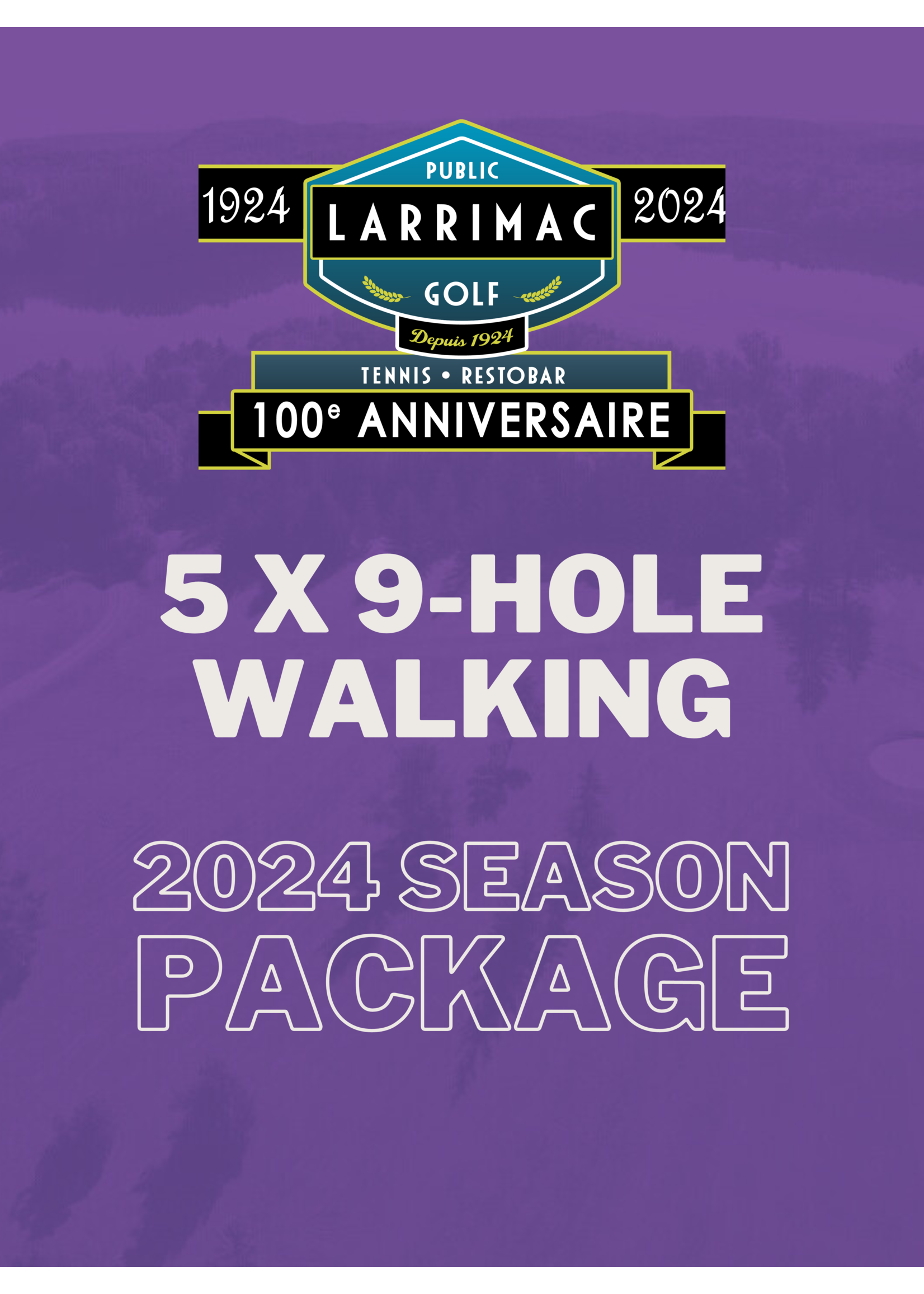 2024 packages 5x 9 Trous Marche Paquet (Saison 2024 10% de réduction !)