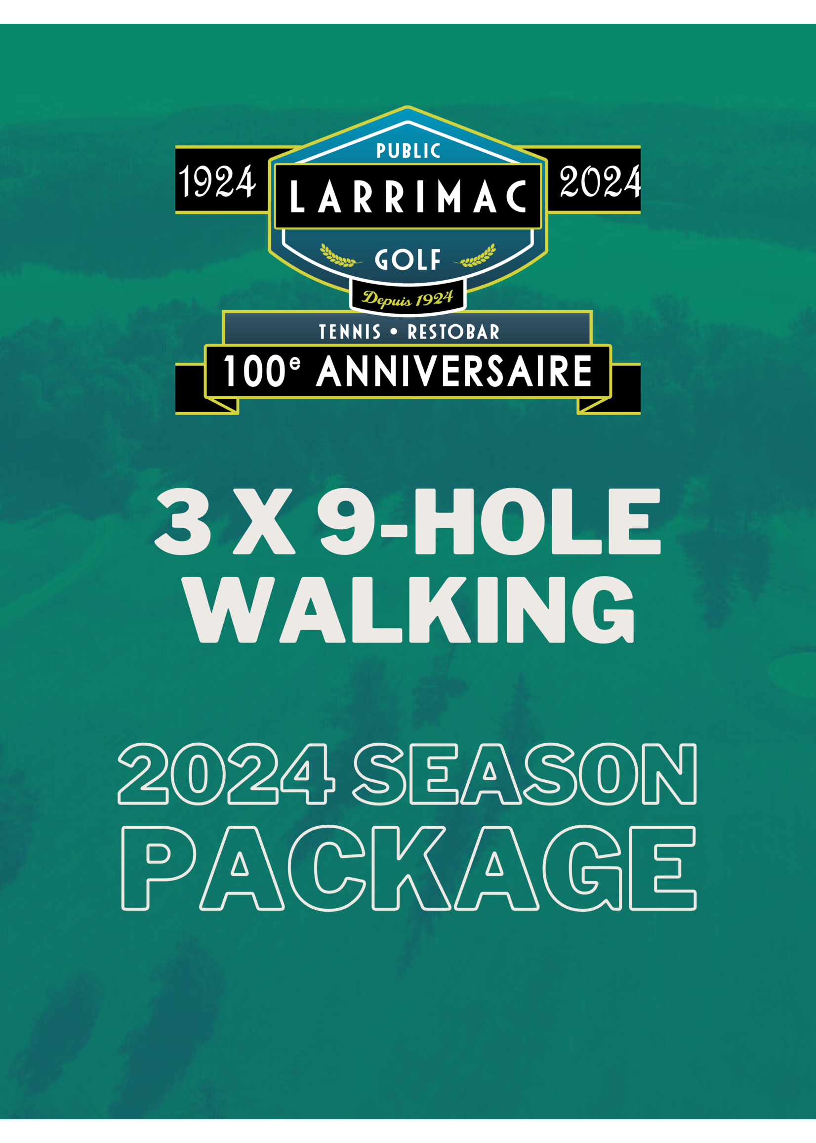 2024 packages 3x 9 Trous Marche Paquet (Saison 2024 5% de réduction !)