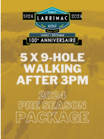 2024 packages 5 x 9 Hole Walking Twilight After 3pm Package (2024 Pre-Season)