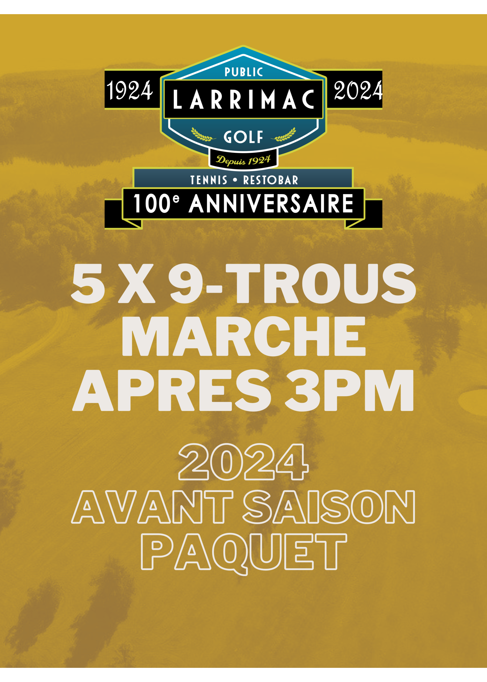 2024 packages 5x 9 Trous Forfait Marche Twilight Après 15h (2024 Pre-Season 20% de réduction !)