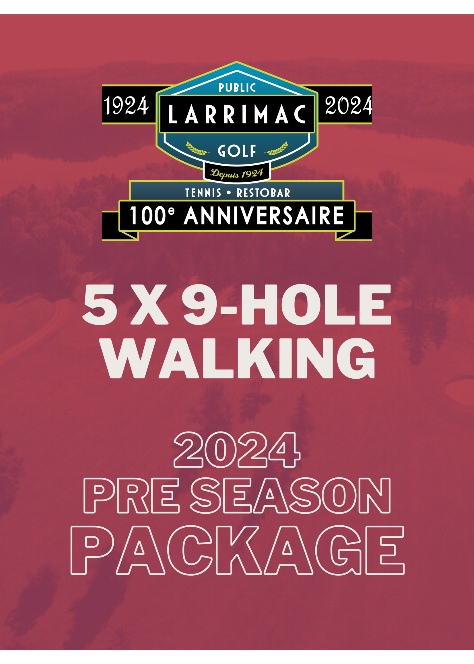 2024 packages 5x 9 Trous Marche Paquet (Avant-saison 2024 18% de réduction !)