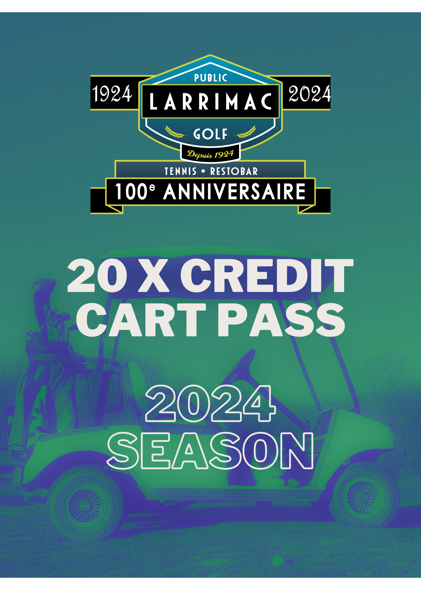 2024 packages 2024 Cart Pass - 20x Credits (9-Holes) - 15% Off!