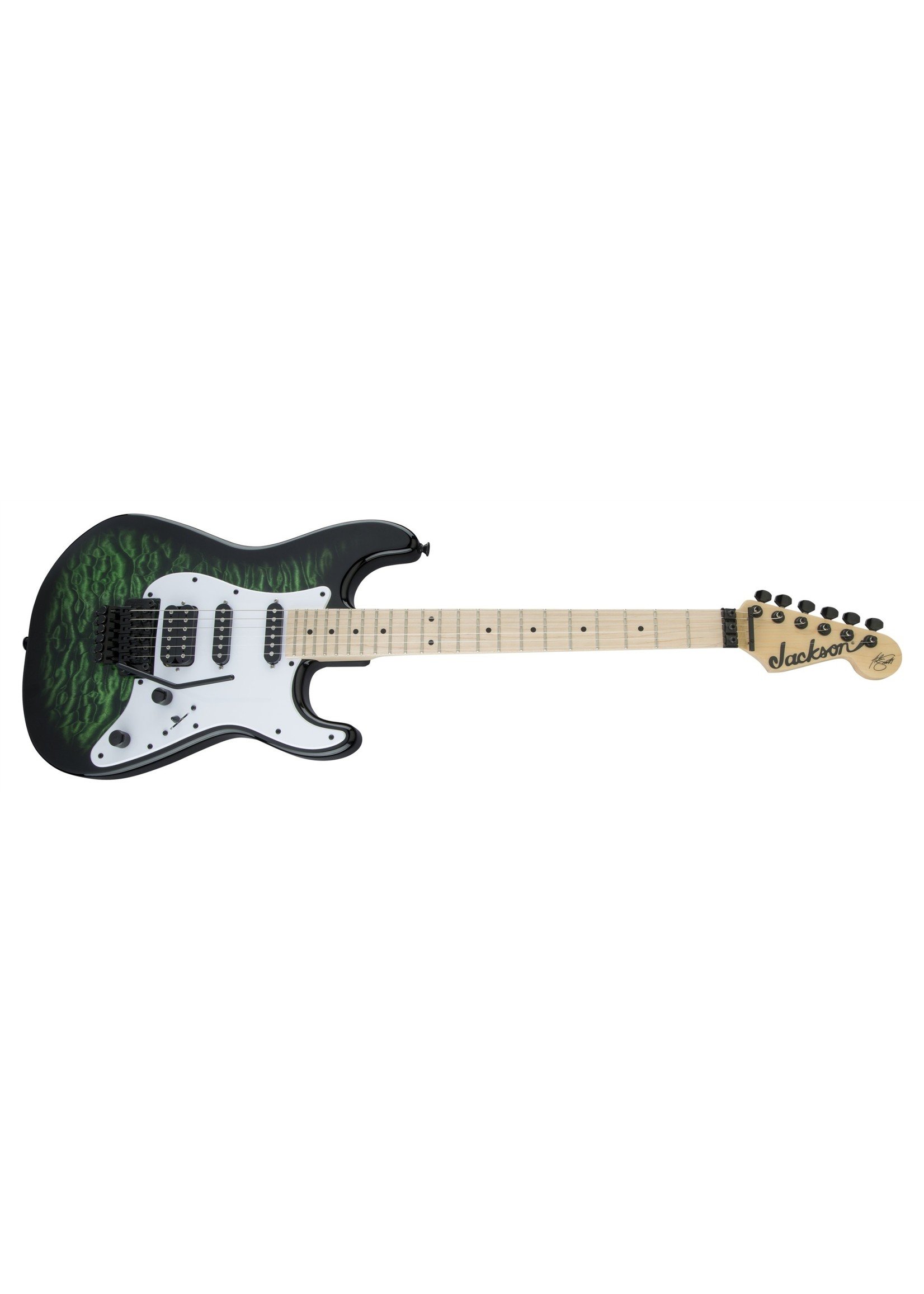 Jackson Jackson X Series Signature Adrian Smith SDXQM, Maple Fingerboard,  Transparent Green