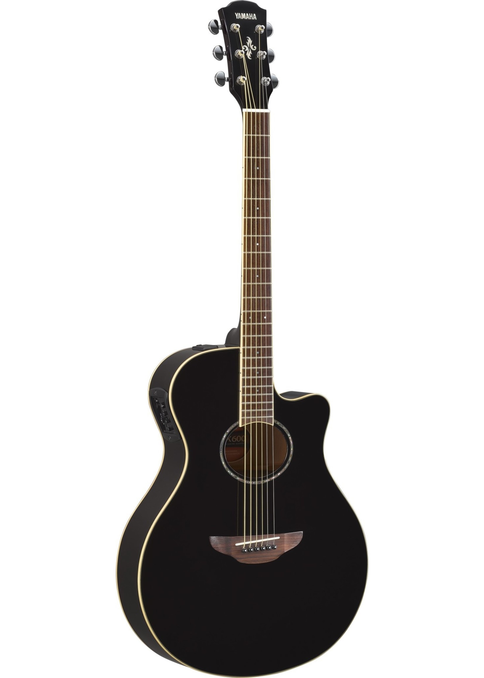 Yamaha Yamaha APX600 BL Thin-line Cutaway A/E Guitar, Gloss Black