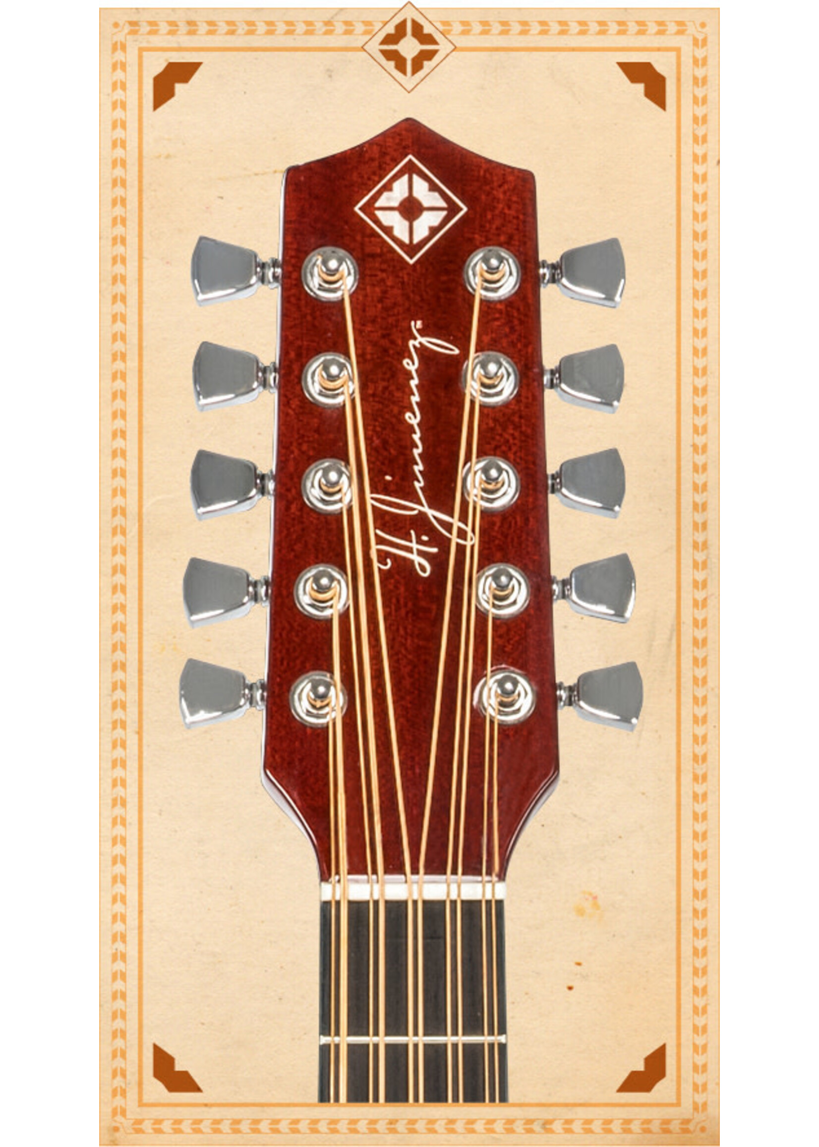 H. Jimenez H. Jimenez LBQ4ETR El Patron Acoustic-Electric Bajo Quinto, Transparent Red