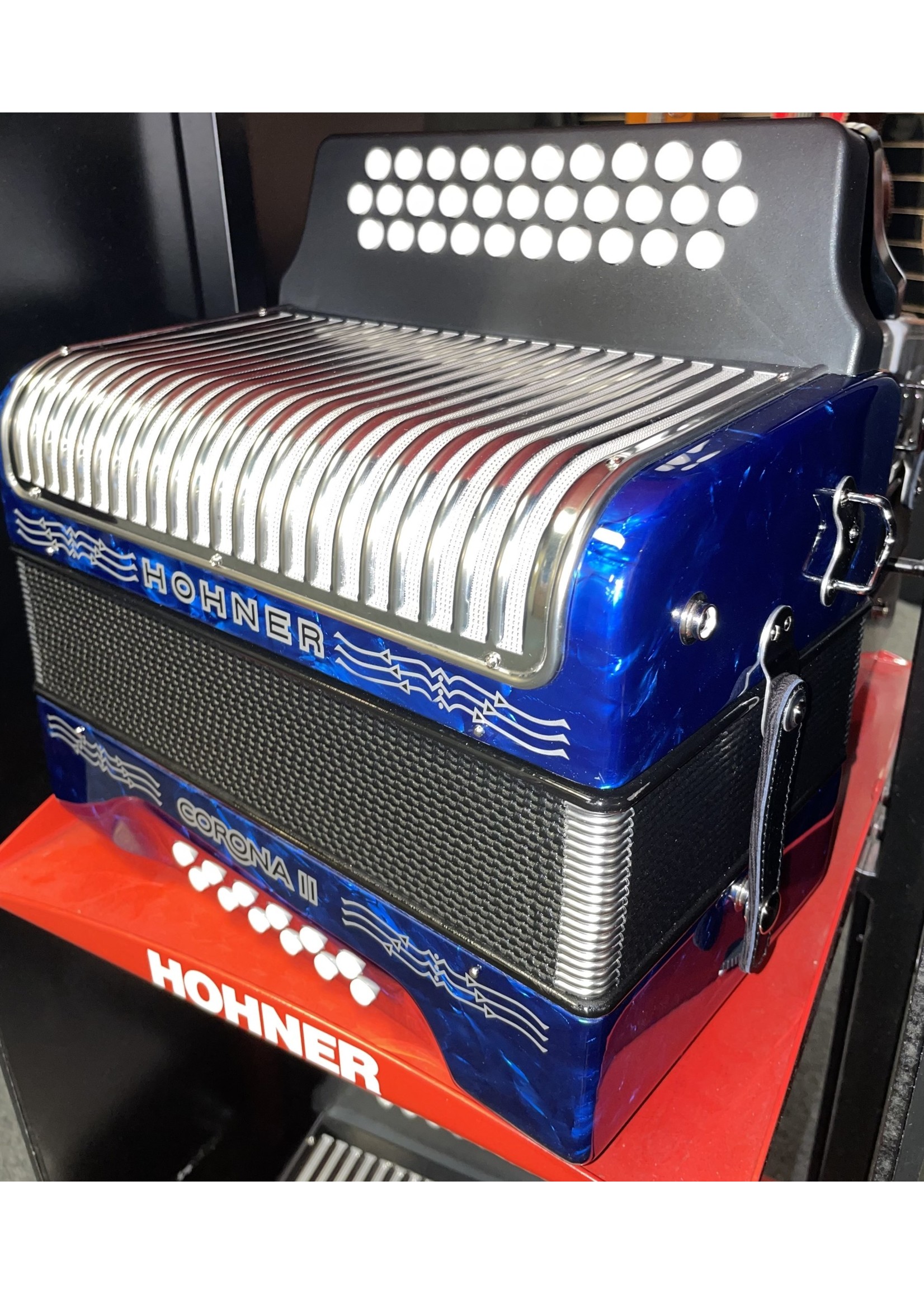 Hohner Hohner 3500BL Corona II F/Bb/Eb, Dark Blue