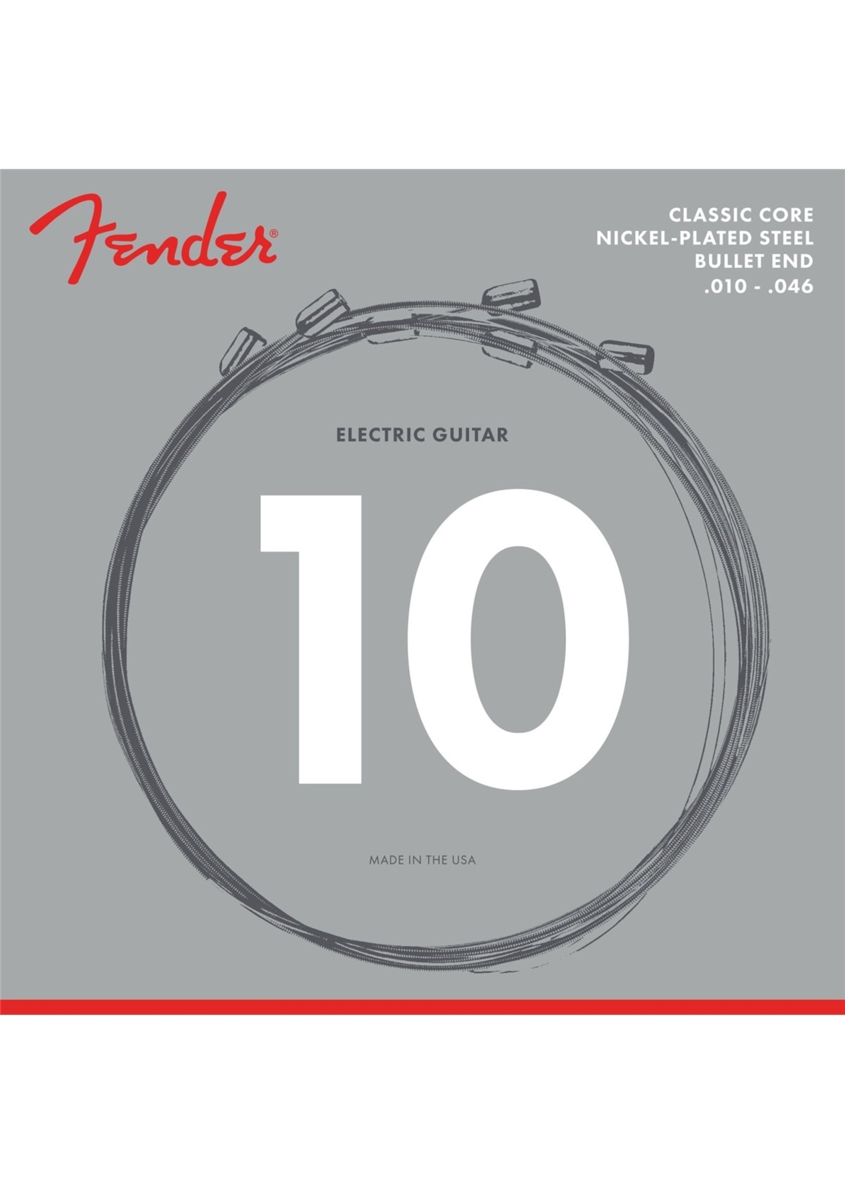 Fender Fender Classic Core Electric Guitar Strings, 3255L, Nickel Plated Steel, Bullet Ends (.010-.046)