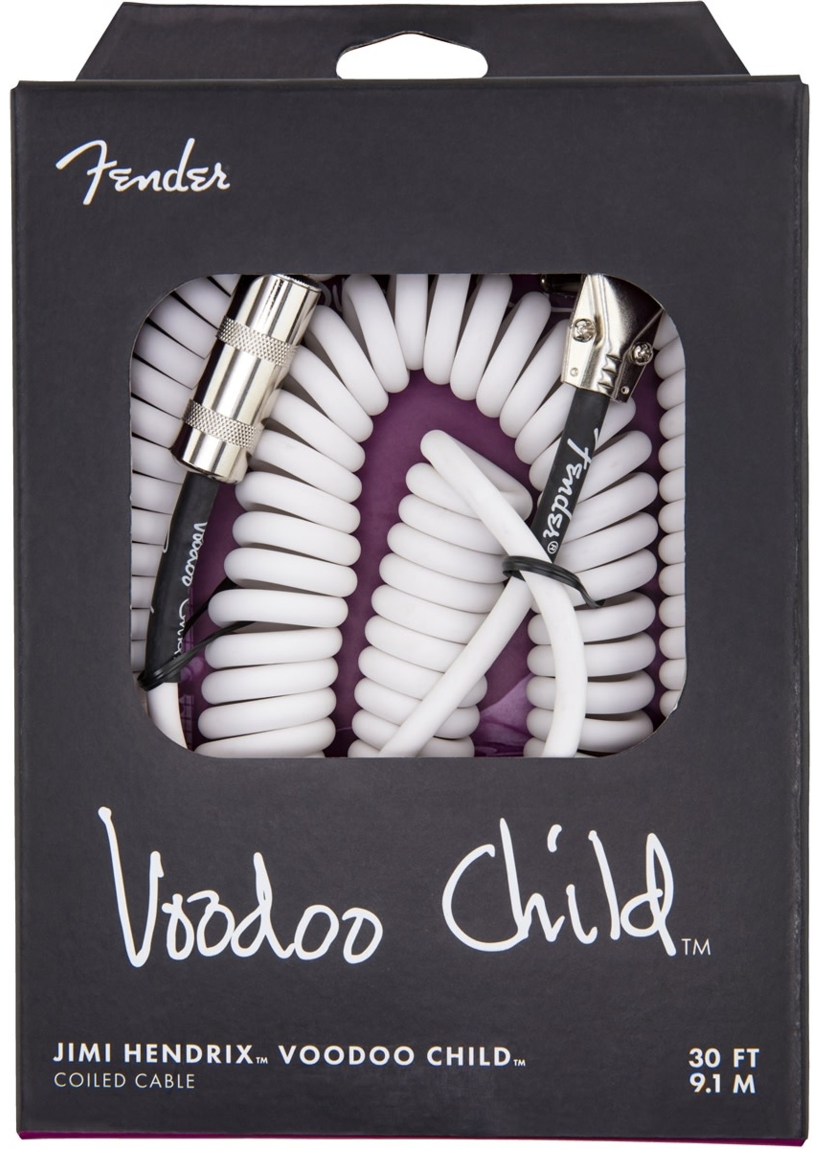 Fender Fender Hendrix Voodoo Child Cable, White, 30FT