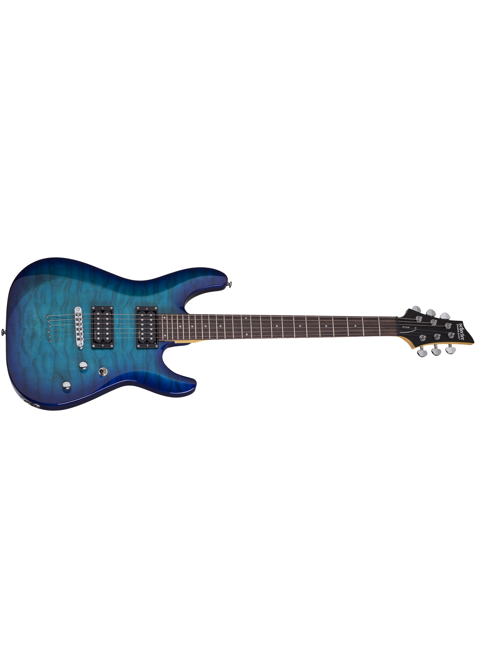 Schecter Schecter C-6 Plus Electric Guitar, Ocean Blue Burst
