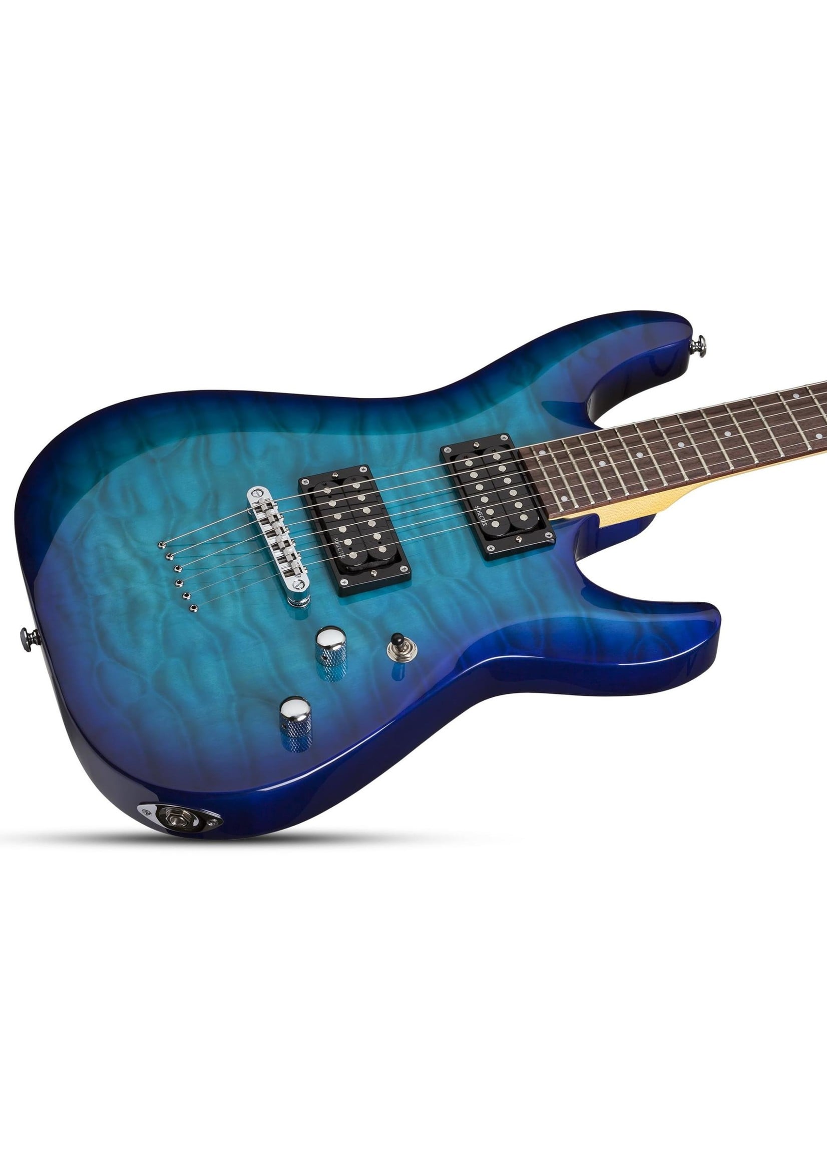 Schecter Schecter C-6 Plus Electric Guitar, Ocean Blue Burst