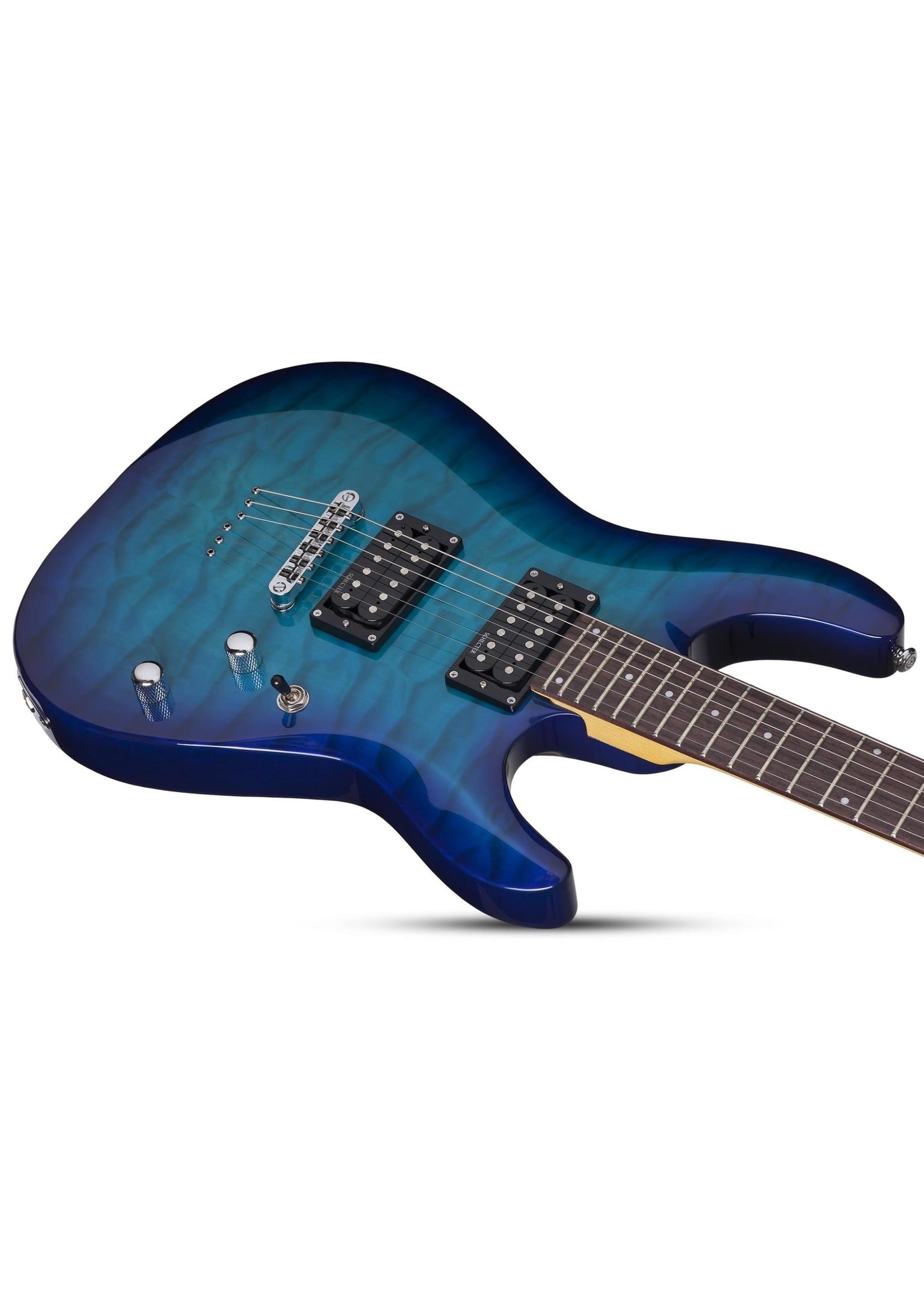 Schecter Schecter C-6 Plus Electric Guitar, Ocean Blue Burst