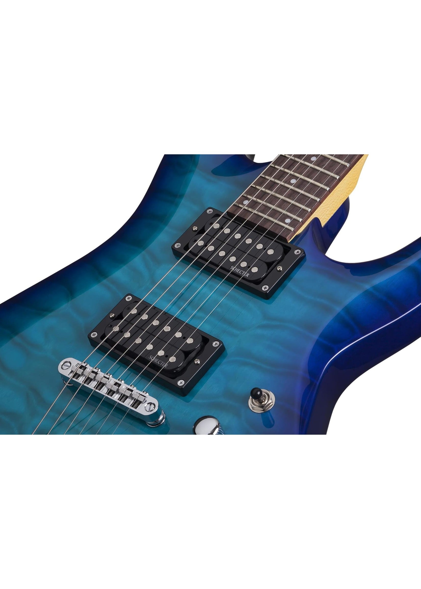 Schecter Schecter C-6 Plus Electric Guitar, Ocean Blue Burst