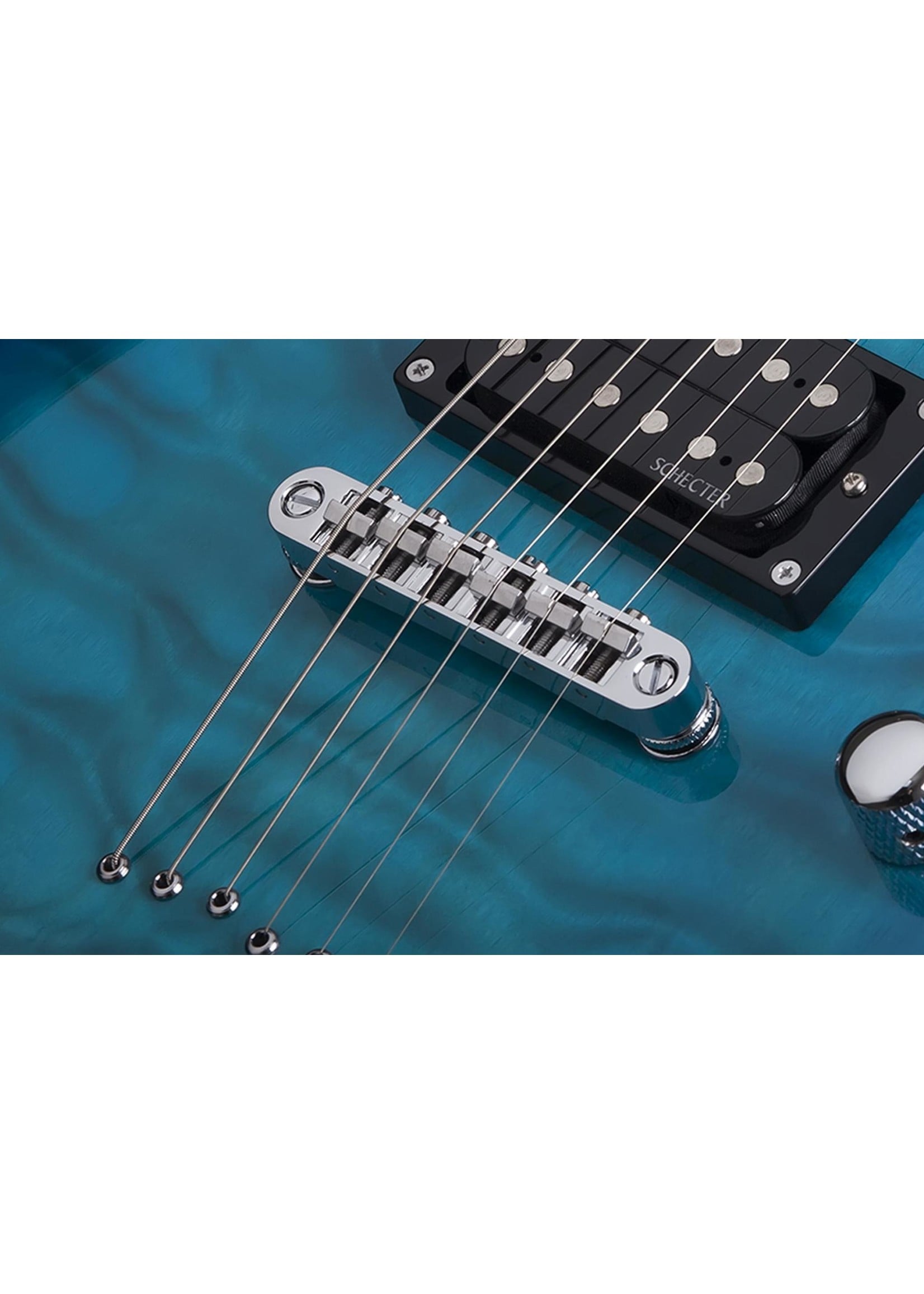 Schecter Schecter C-6 Plus Electric Guitar, Ocean Blue Burst