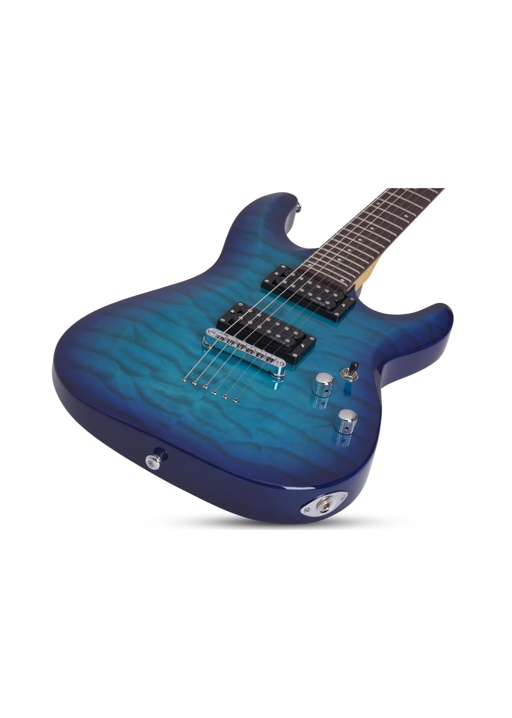 Schecter Schecter C-6 Plus Electric Guitar, Ocean Blue Burst