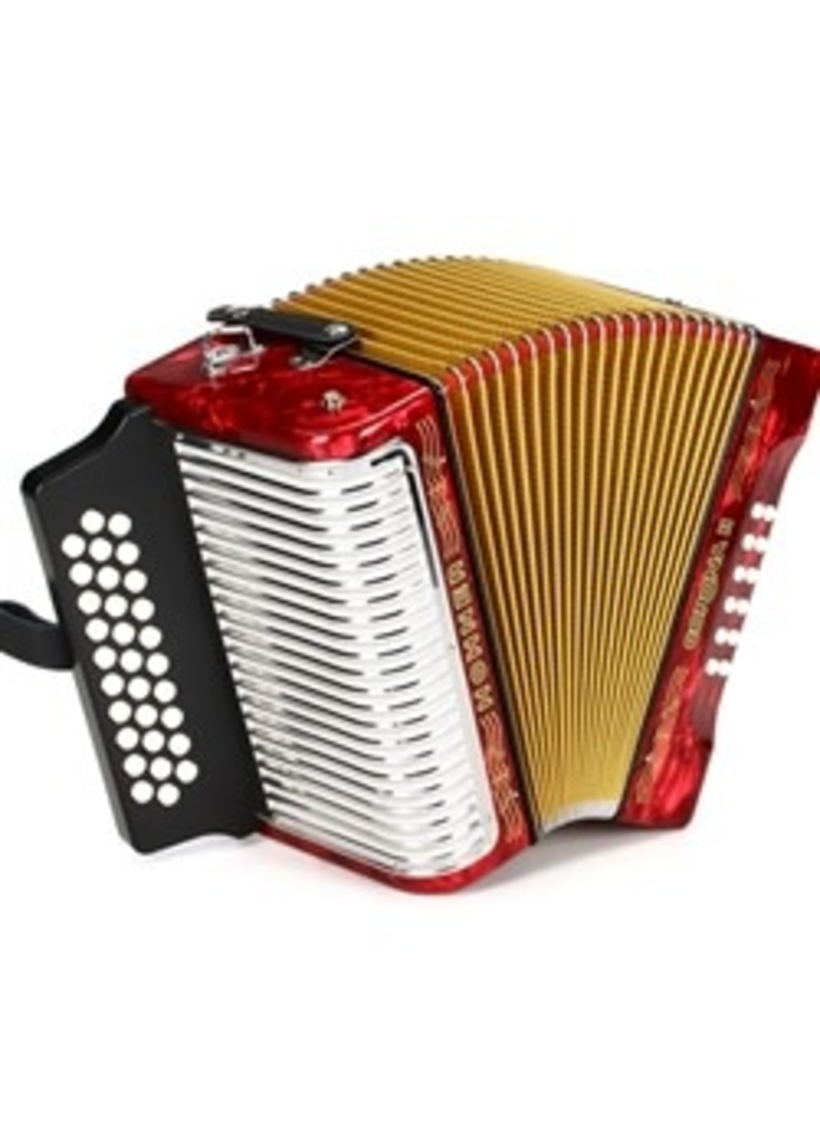 Hohner Hohner 3500FR Corona II FBbEb Accordion, Red Pearl