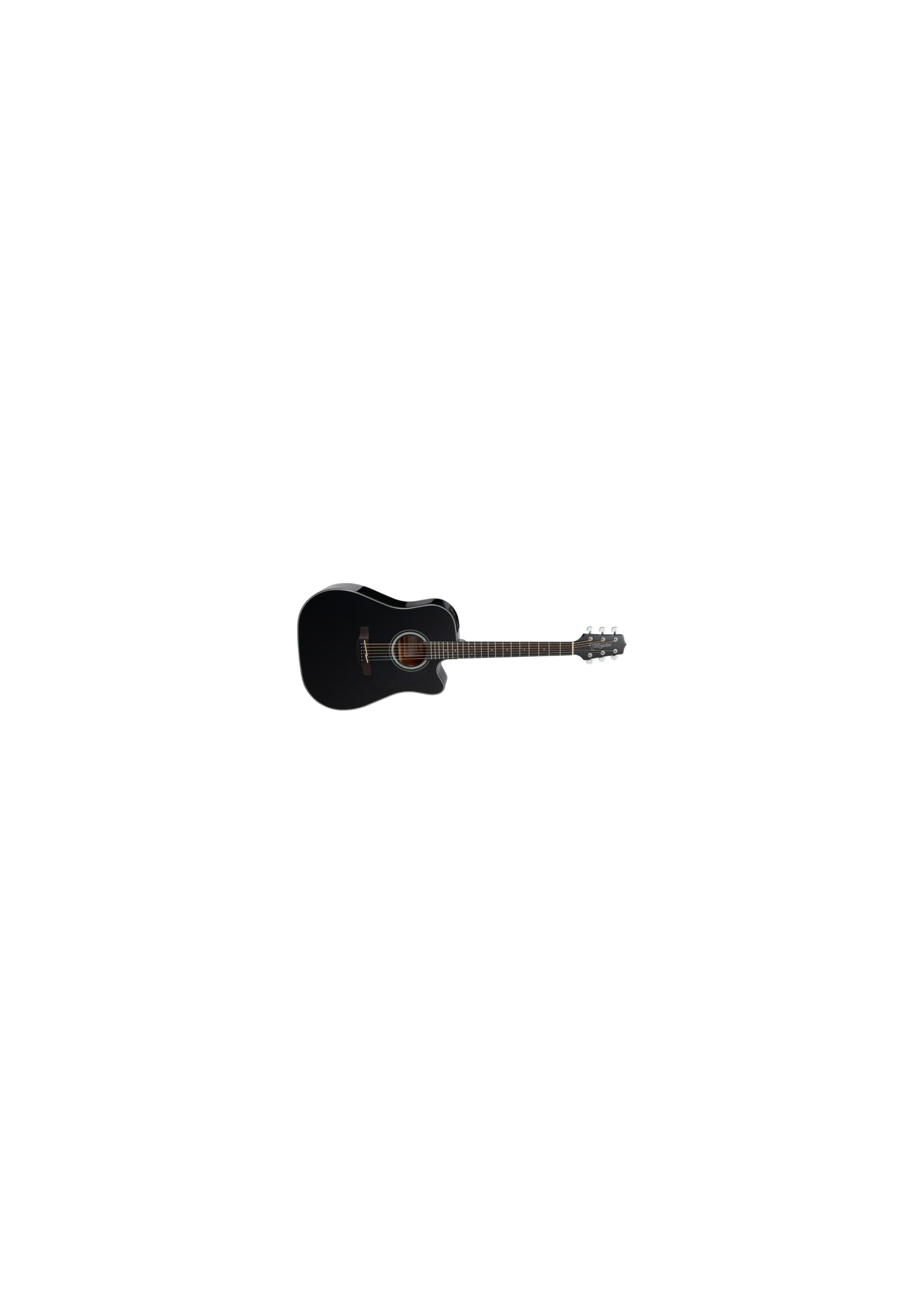 Takamine Takamine GD30CE BLK Dreadnought Cutaway Acoustic-Electric Guitar, Gloss Black