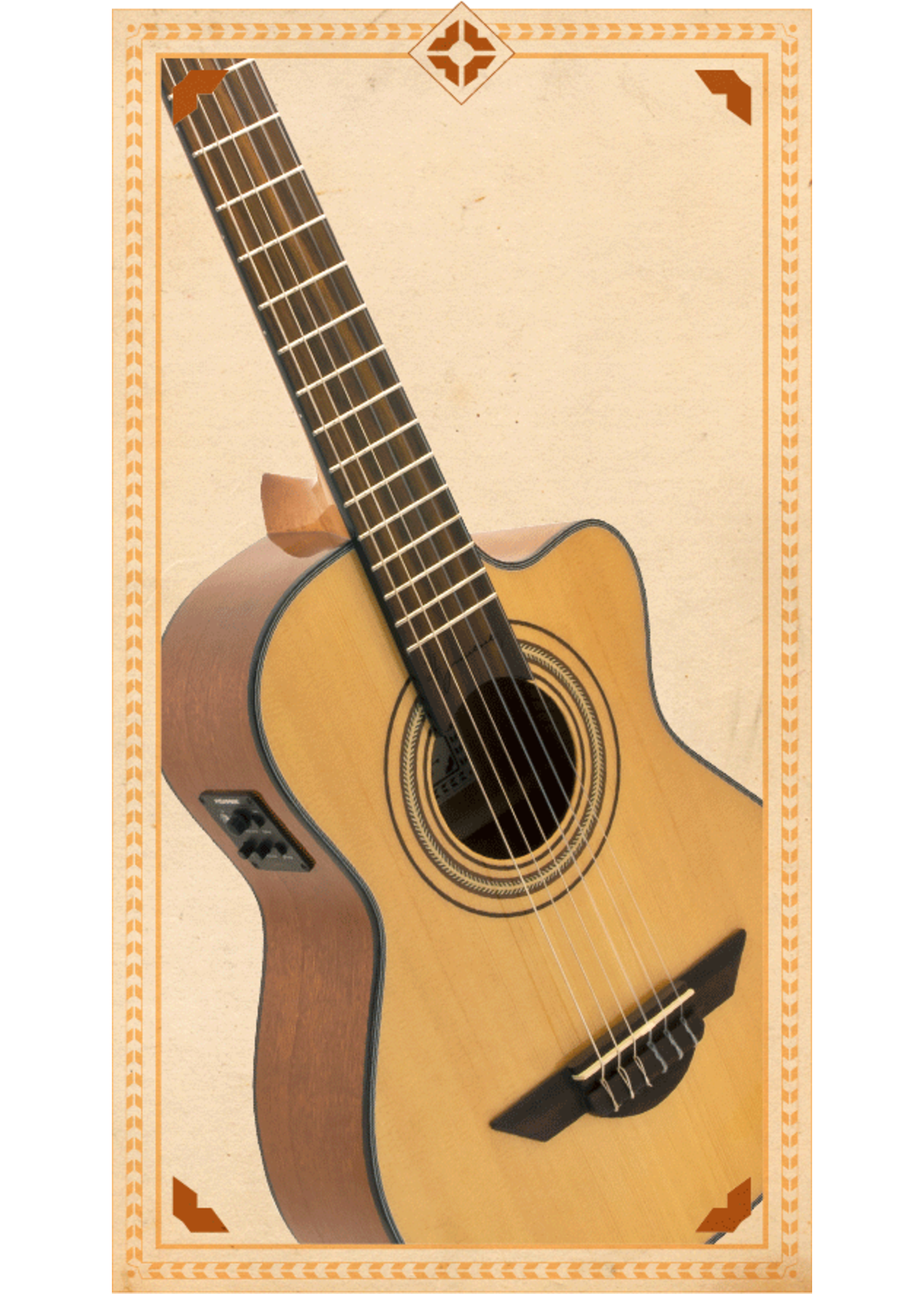 H. Jimenez H. Jimenez LR2CE Voz De Trio Acoustic Electric Requinto Natural with Gig Bag