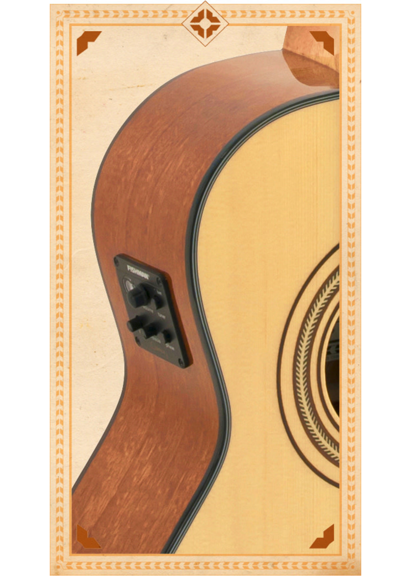 H. Jimenez H. Jimenez LR2CE Voz De Trio Acoustic Electric Requinto Natural with Gig Bag