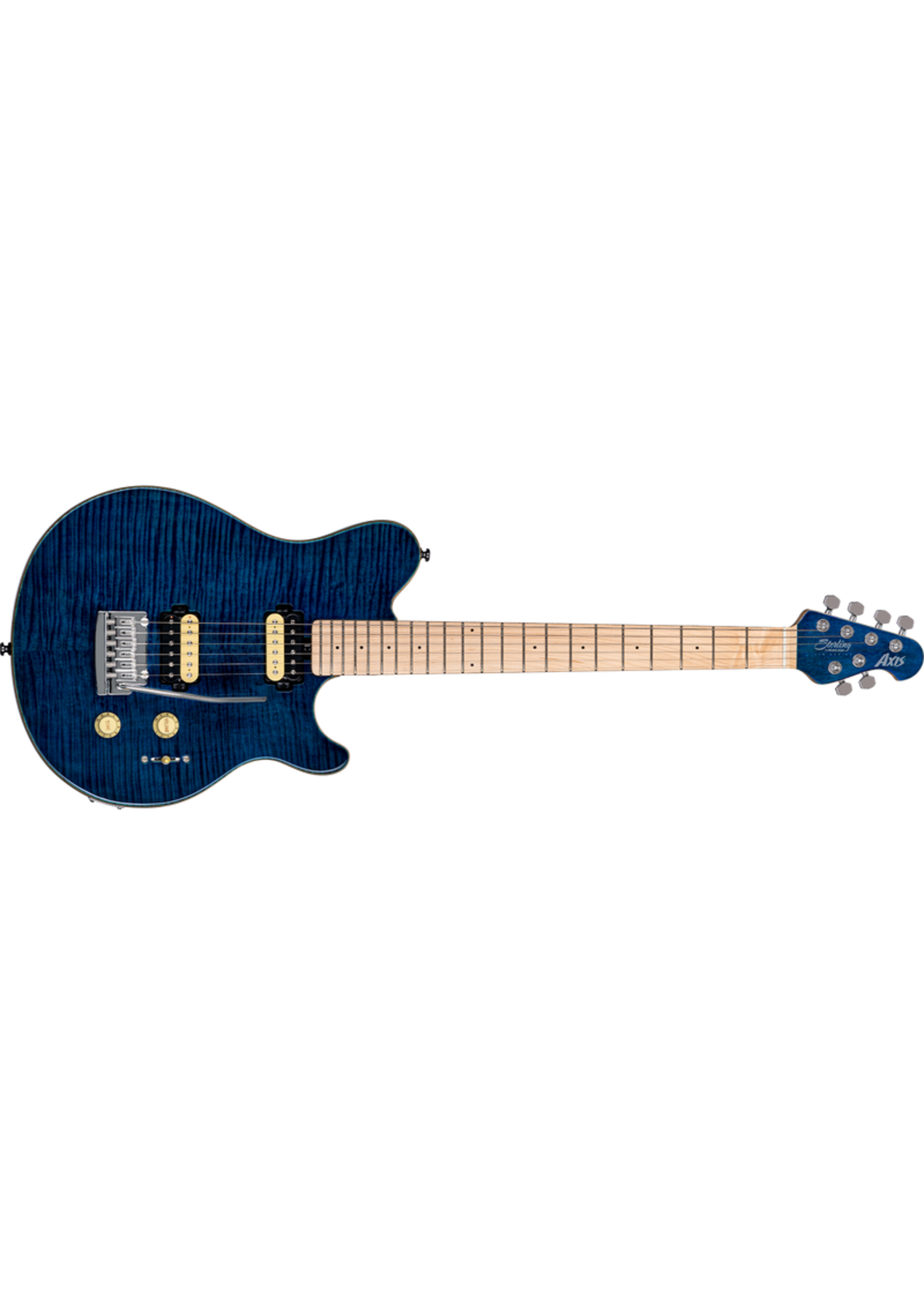 Sterling by Music Man Sterling by Music Man SUB AXIS FLAME MAPLE Electric Guitar, Neptune Blue