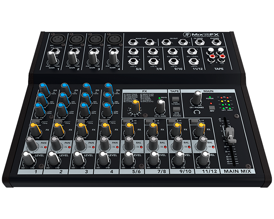 配信機器・PA機器・レコーディング機器 Mackie Mix12FX Mackie Mix12FX 12-Channel Compact Mixer w/ Effects - Murphy's Music