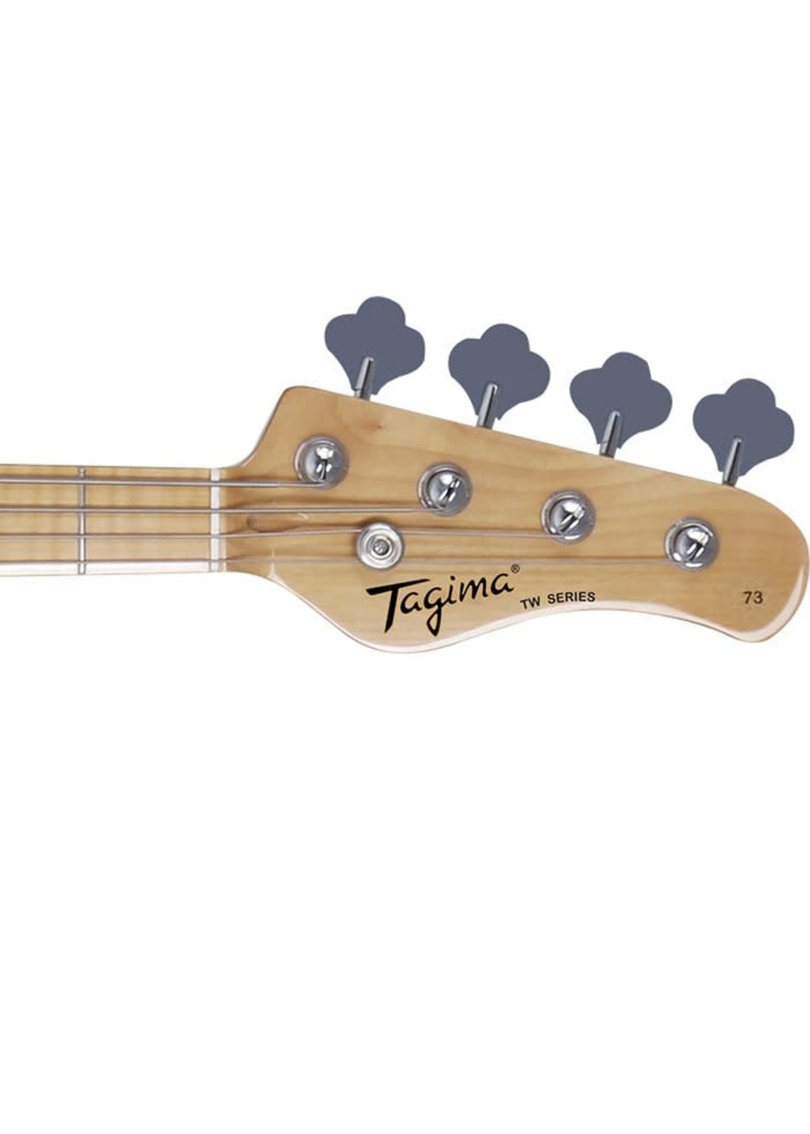 Tagima Tagima TW 73-SB-DF/MG Bass Guitar, Mint Green Pickguard, Sunburst