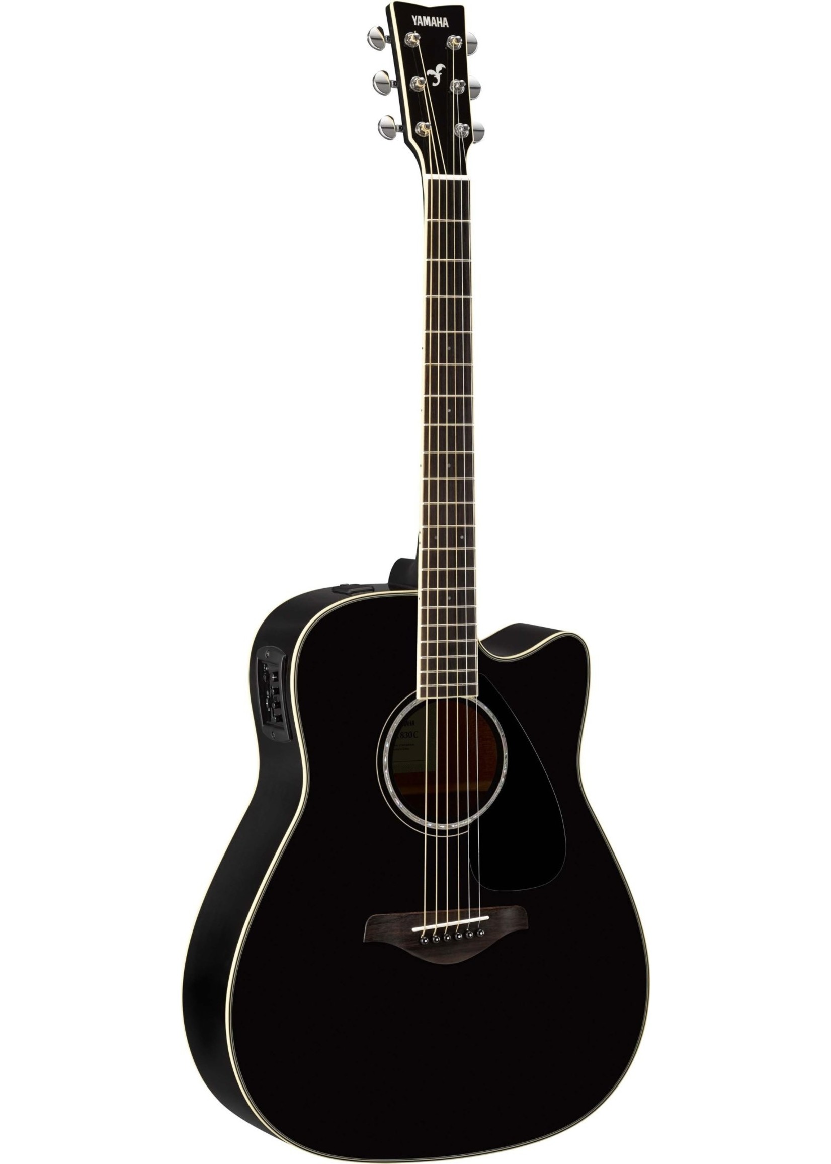Yamaha Yamaha FGX830C BL Folk Acoustic/Elec Guitar Rosewood Back/Sides Black