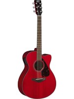 Yamaha Yamaha FSX800C RR Small Body A/E Guitar Solid Top, Ruby Red